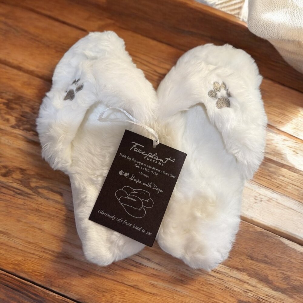 FacePlant Dreams - Fuzzy Slippers "Sleeps with Dogs"
